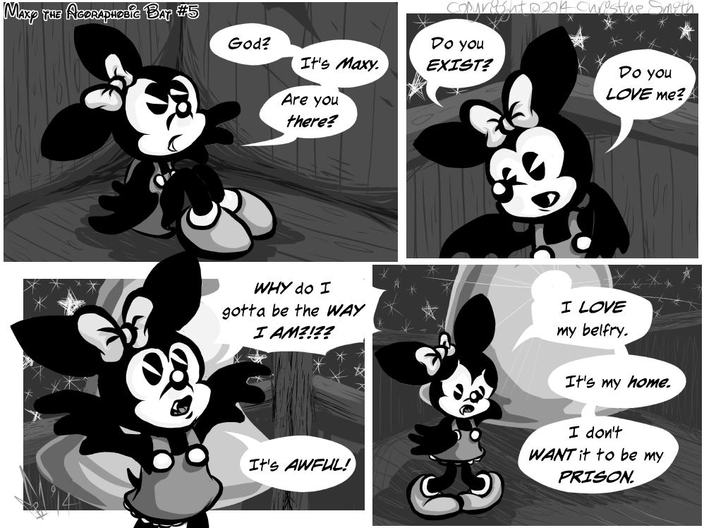 Maxy the Agoraphobic Bat