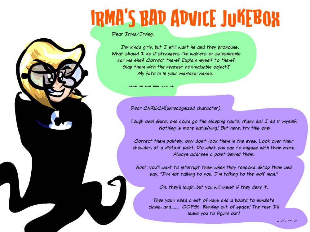 Irma's Bad Advice